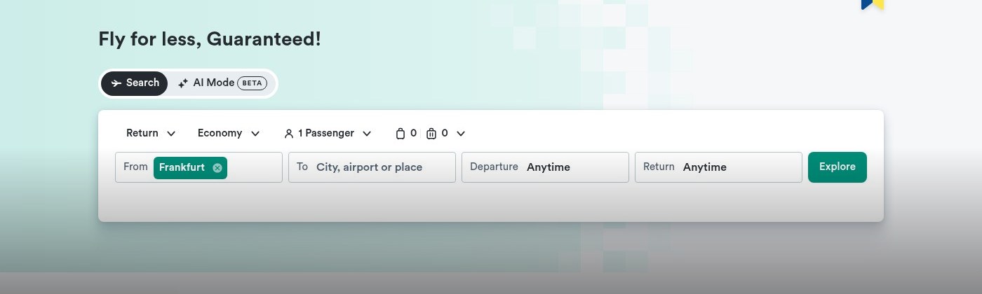 Kiwi.com cashback banner